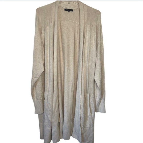 Banana Republic Open Front Cardigan  light taupe/grey size XXL - Picture 1 of 10